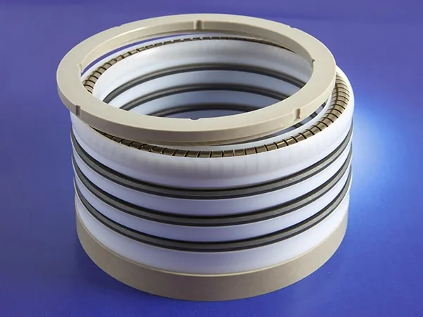 Flanged industrial equipment in a warehouse